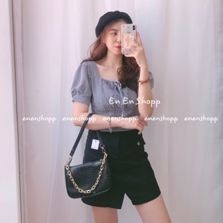 [ẢNH THẬT][KÈM VIDEO]Áo croptop nơ cổ(A308)