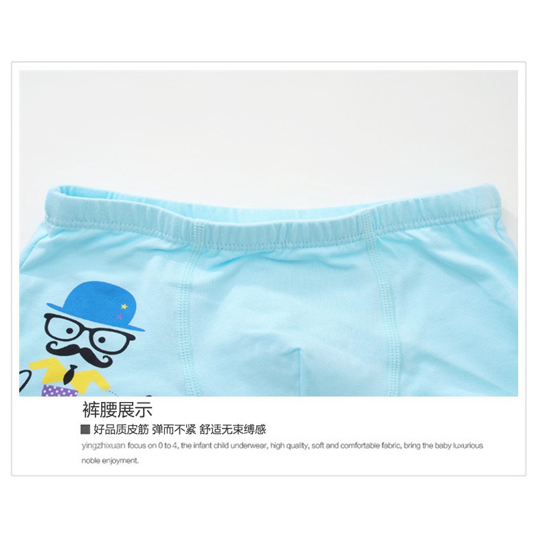Bộ 3 quần lót cotton họa tiết hoạt hình cho bé trai