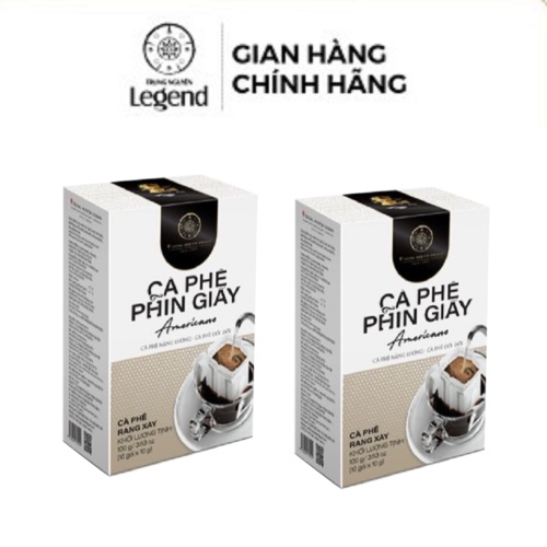 [Phin Giấy] Combo 2 Hộp Cà Phê Phin Giấy Americano - Hộp 10 gói - Trung Nguyên Legend