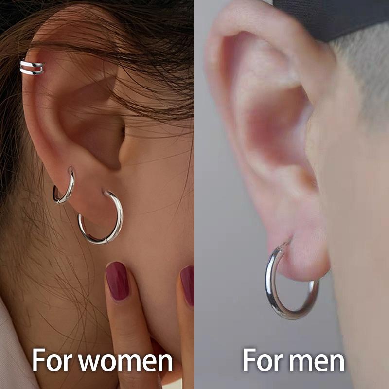 1 Khuyên Tai Tròn Nhiều Màu Sắc Phong Cách Châu Âu 8~20mm