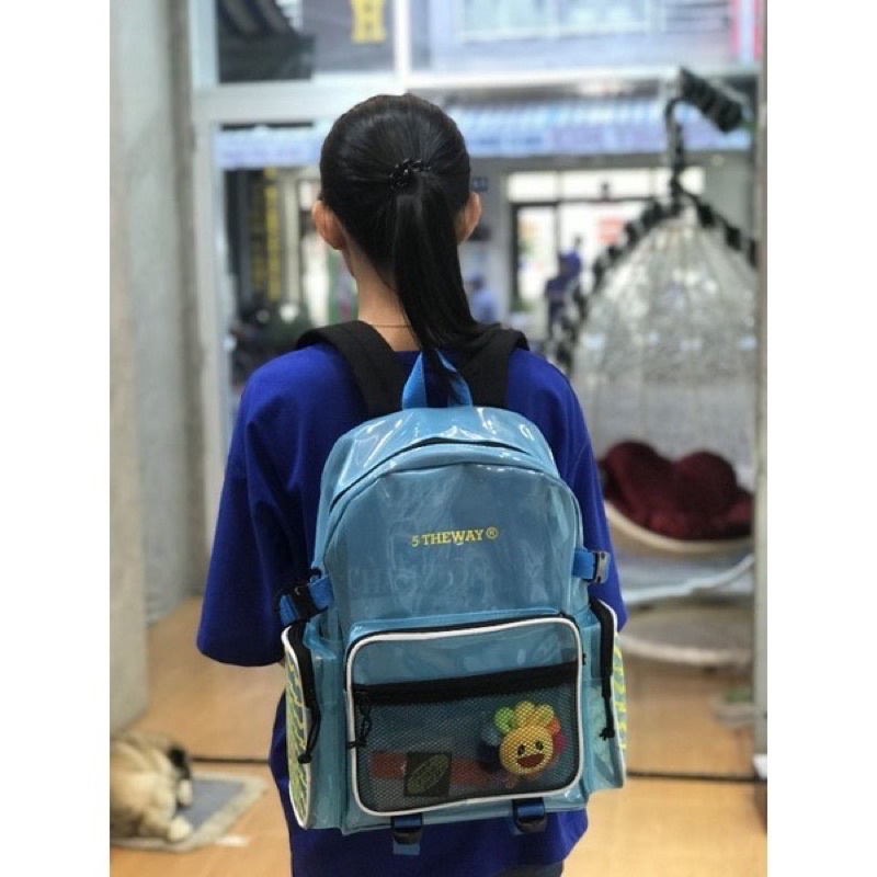 Balo 5Theway Ete Plastic Full Color 2810 Clothes Shop Balo Đi Học Nhựa Trong Màu Ulzzang Unisex