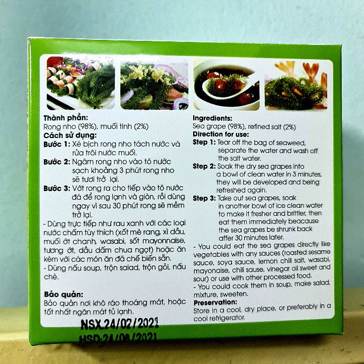Rong nho tách nước Sea Việt hộp 220g 11 gói | BigBuy360 - bigbuy360.vn