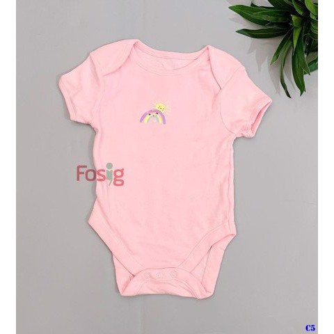 [Mã SKAMCLU8 giảm 10% cho đơn từ 100K] [6-16kg] Bodysuit Tay Ngắn Bé Gái - Hồng Nhạt Cầu Vồng