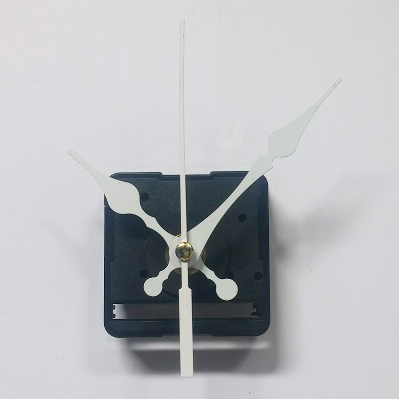 Bộ kim trắng 8cm và Máy đồng hồ treo tường Taiwan loại tốt - Kim trôi trục 5mm
