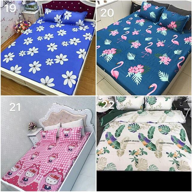 Xả kho Bộ ga gối cotton poly M6 ( Xả 500 mẫu )