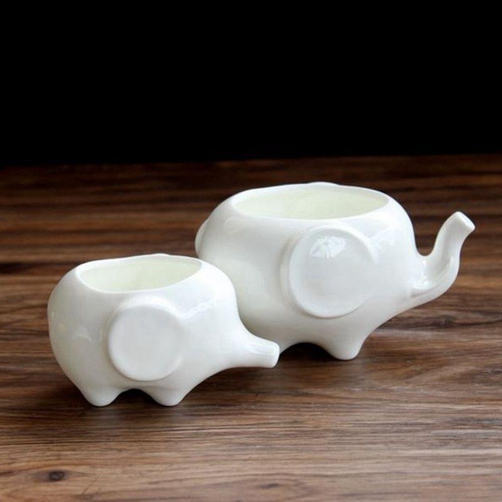Chậu Hoa Bằng Gốm Sứ Hình Chú Mèo Đáng Yêu Để Bàn Trang Trí Nhà Cửa / Văn