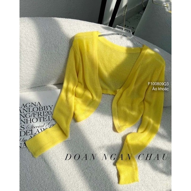 Áo khoác len cardigan mỏng croptop hàng nhập chuẩn