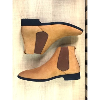 [TẶNG LÓT TĂNG CHIỀU CAO] Chelsea Boot Da Lộn Vàng Bò