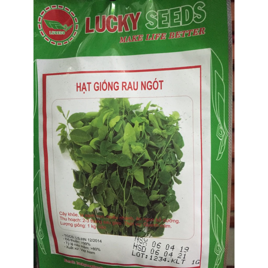 Hạt giống rau ngót