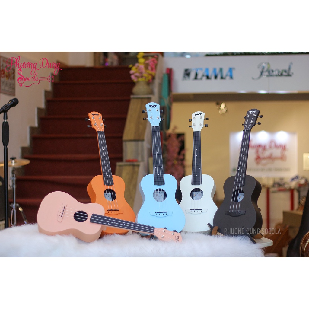 Đàn Ukulele chính hãng BWS size Concert - Carbon Fiber chuyên dụng