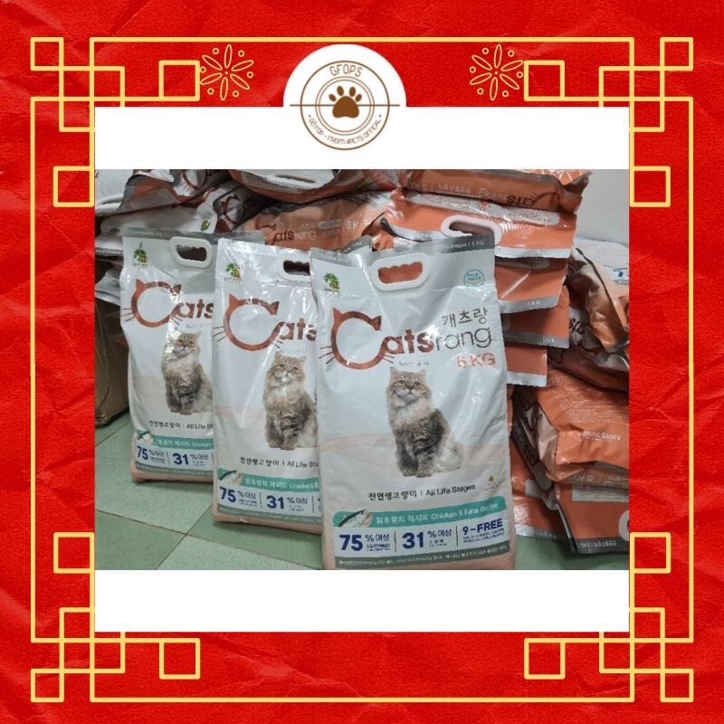 Thức ăn cho mèo hạt Catsrang túi zip 1kg và 5kg