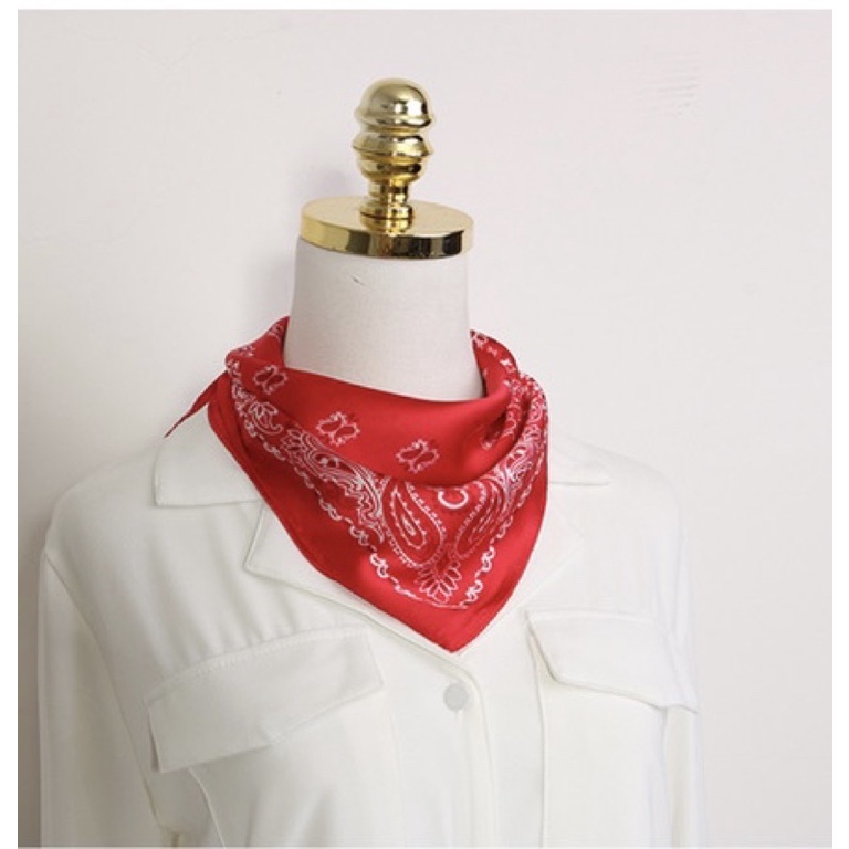 Khăn bandana lụa vuông size 53x53cm - Maben