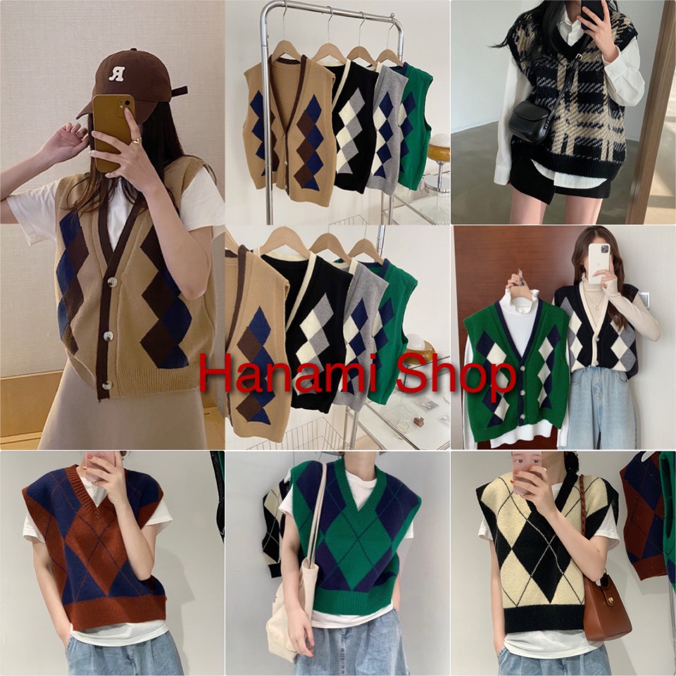 Áo Gile Len Nữ Họa Tiết Thổ Cẩm Mix Cùng Sơ Mi Siêu Trendy
