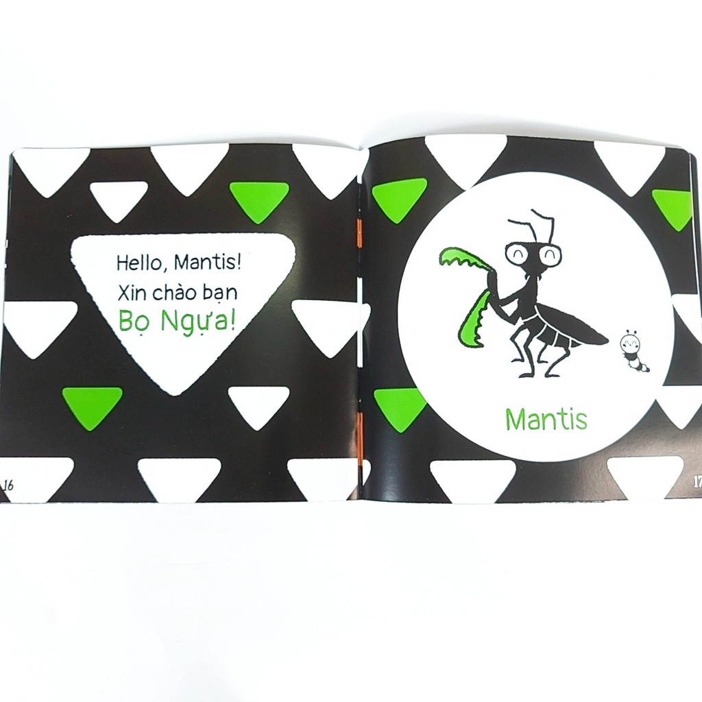 Sách- Ehon Kích Thích Thị Giác Black and white (tặng kèm bóng vải) Monty club