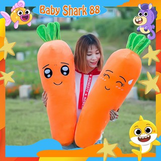 Gấu Bông Củ Cà Rốt, Gối Ôm Củ Cà Rốt Siêu Dễ Thương, Đáng Yêu