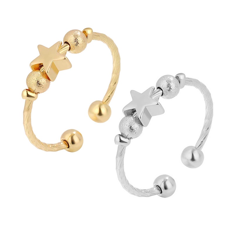 Nhẫn Đính Hạt Xoay Giảm Căng Thẳng Dành Cho Nữ