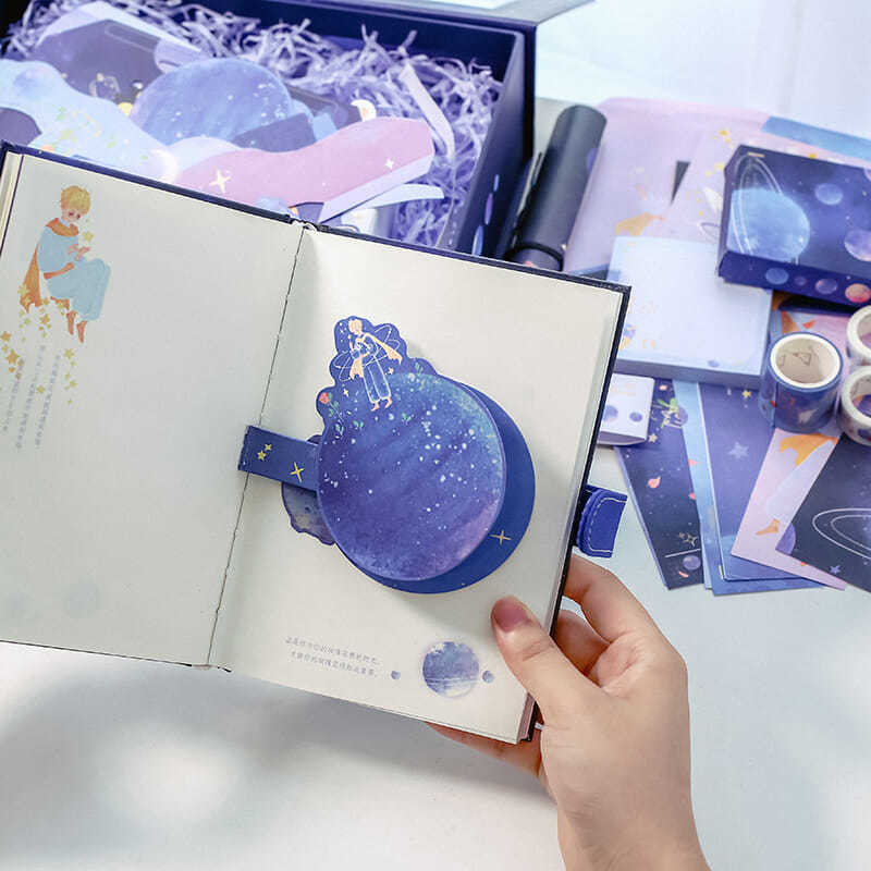 Little Prince Commemorative Gift Box Internet Celebrity Three-Dimensional Journal Book Suit Gilding Color Pages Notebook Exquisite Birthday Gift IbEw