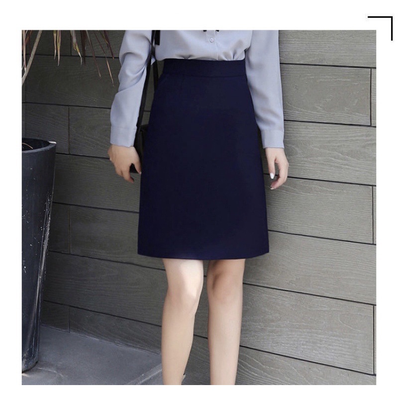 Chân Váy Công Sở Chữ A Có Túi Chéo Đến Gối Chân Váy Công Sở Thời Trang