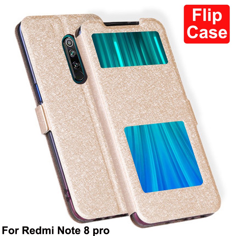 Bao Da Điện Thoại Nắp Lật Mở Cửa Sổ Cho Xiaomi Redmi Note 8 Pro 8pro Note8pro Redmi Note8 Pro