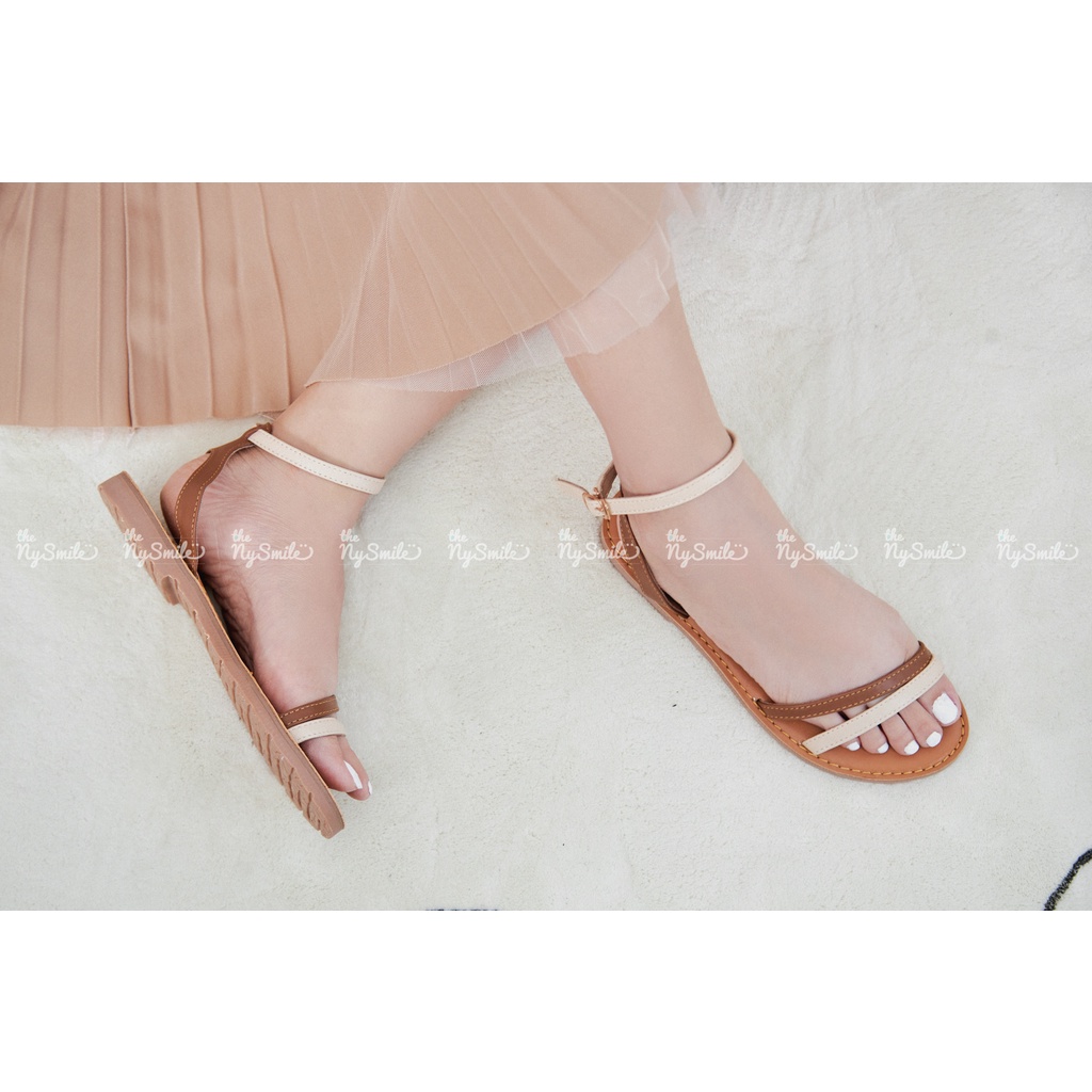 Giày sandal da bò êm mềm 2 quai - THENYSMILE - TOTI