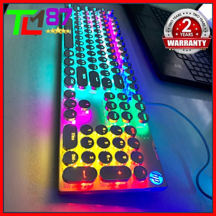 Bàn Phím Máy Vi Tính Laptop Chơi Game HP GK400Y LED 7 Màu RGB - Bàn phím Cơ Keyboard Gaming Có Dây