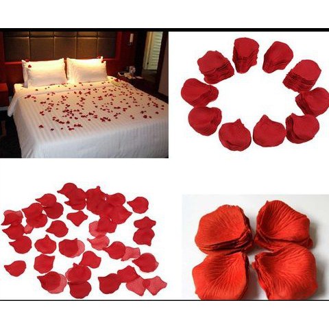 Set 100 Cánh Hoa Hồng Lụa Giả Trang Trí Phòng Tân Cưới,tân Hôn,cầu Hôn,...