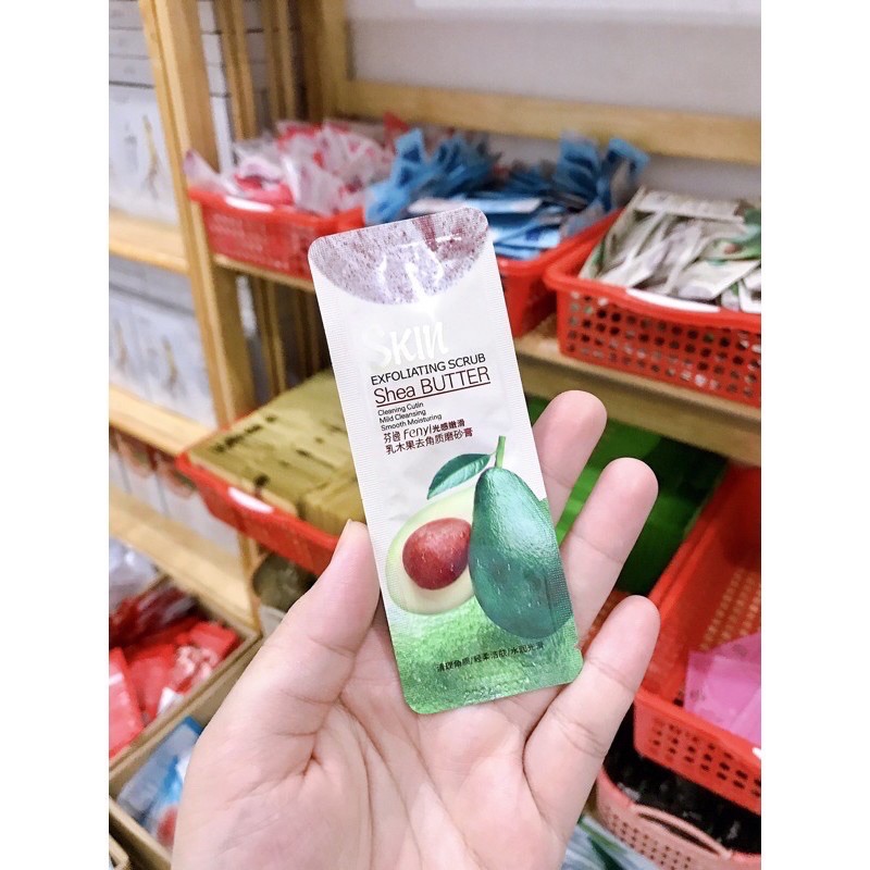 1gói tẩy tế bào chết mini 3gr bơ,đào,sữa Fenyi ,laikou🥑🍑🥛 | BigBuy360 - bigbuy360.vn