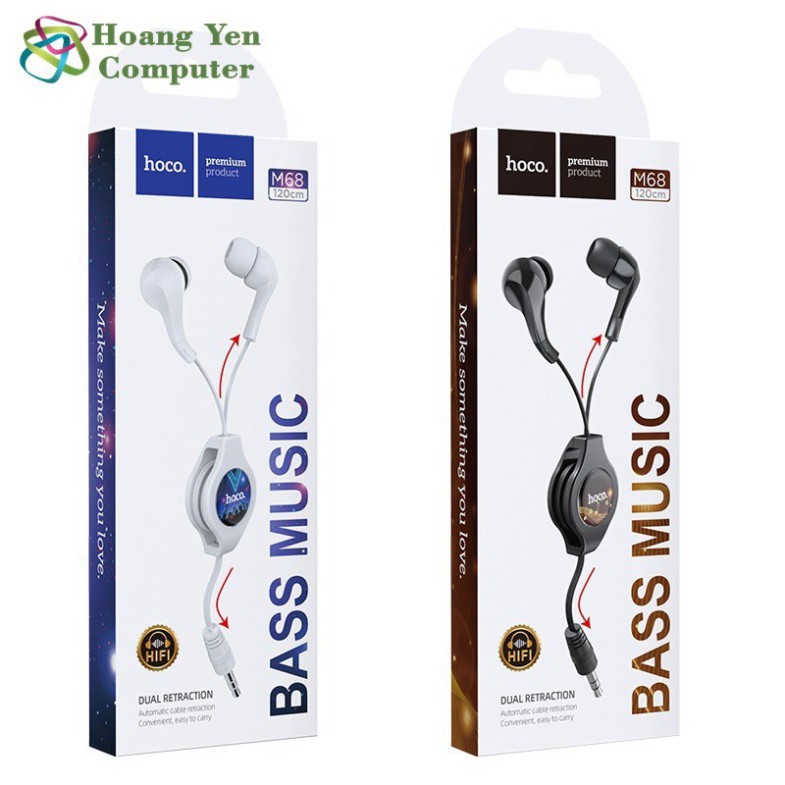 [XẢ KHO] Tai Nghe Dây Rút Hoco M68 Có Micro Đàm Thoại - BH 6 Tháng 1 Đổi 1 Chính Hãng