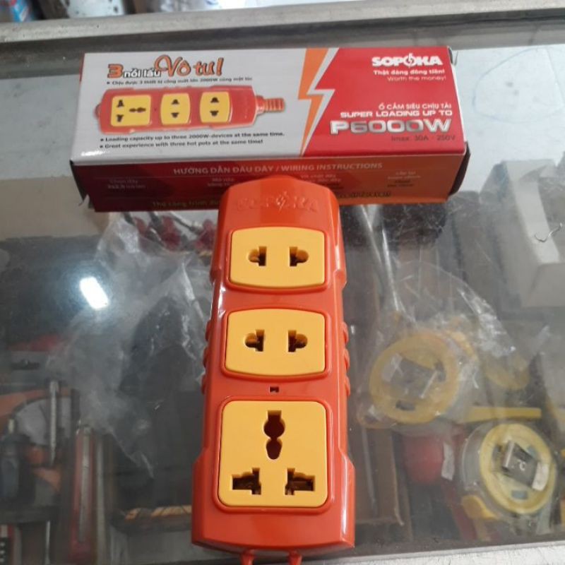 Ổ cắm điện Sopoka siêu chịu tải 6000W
