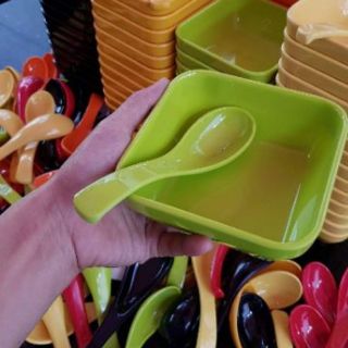 10 Bộ Bát ăn chè kèm thìa ( bát vuông)