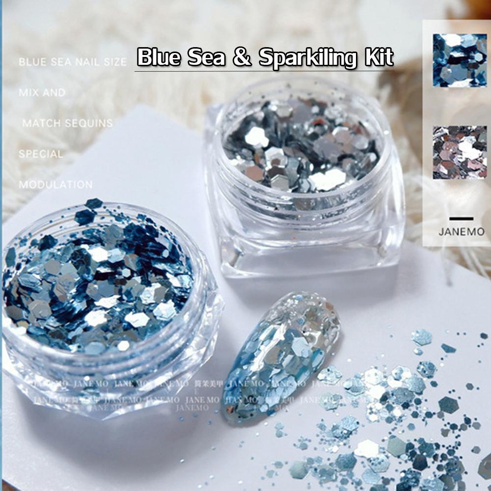 Hộp Sequin Lấp Lánh Nhiều Kích Cỡ Dùng Trang Trí Móng Nghệ Thuật