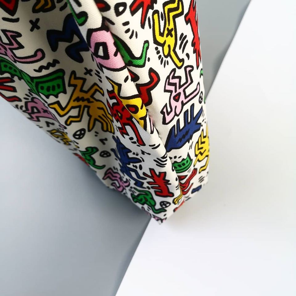 Túi vải tote bag của Chodole chất liệu vải bố canvas in hình Keith Haring