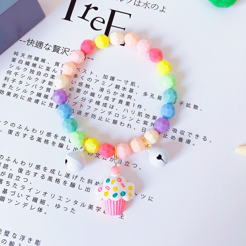 Vòng đeo cổ hạt ngũ sắc CAMQUYTSTORE cho thú cưng chó mèo