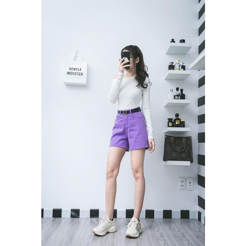 QUẦN SHORT NGỐ NGẮN JEAN NỮ LƯNG CAO KIỂU ULZZANG