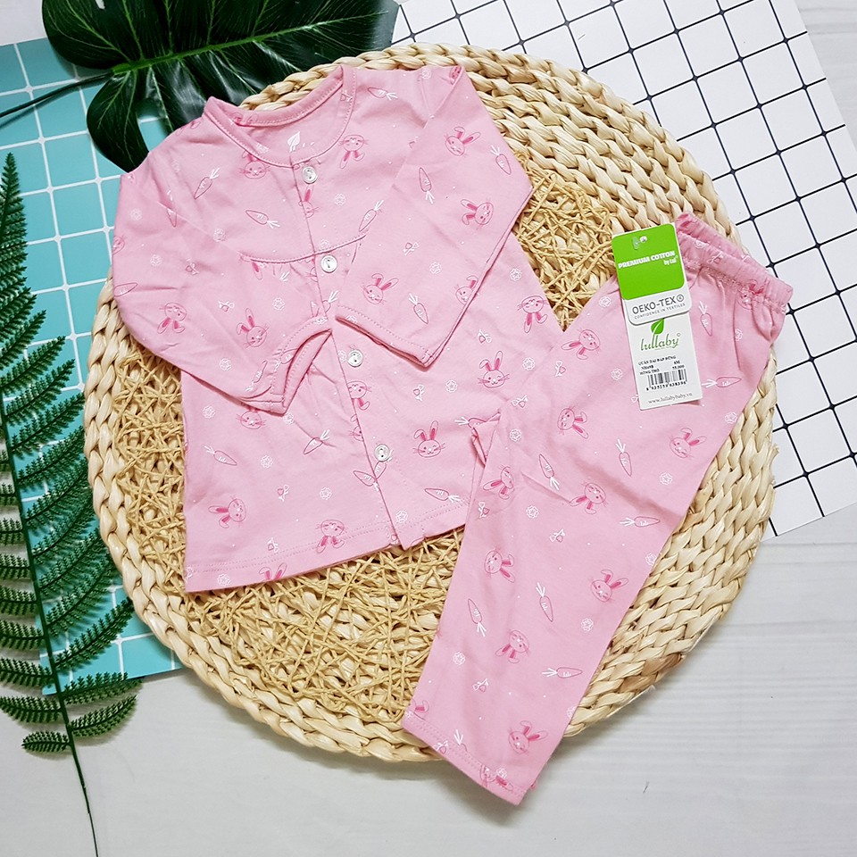 (LULLABY MỎNG) Bộ Quần Áo Dài Tay Cài Giữa Lullaby Chất Cotton 2020