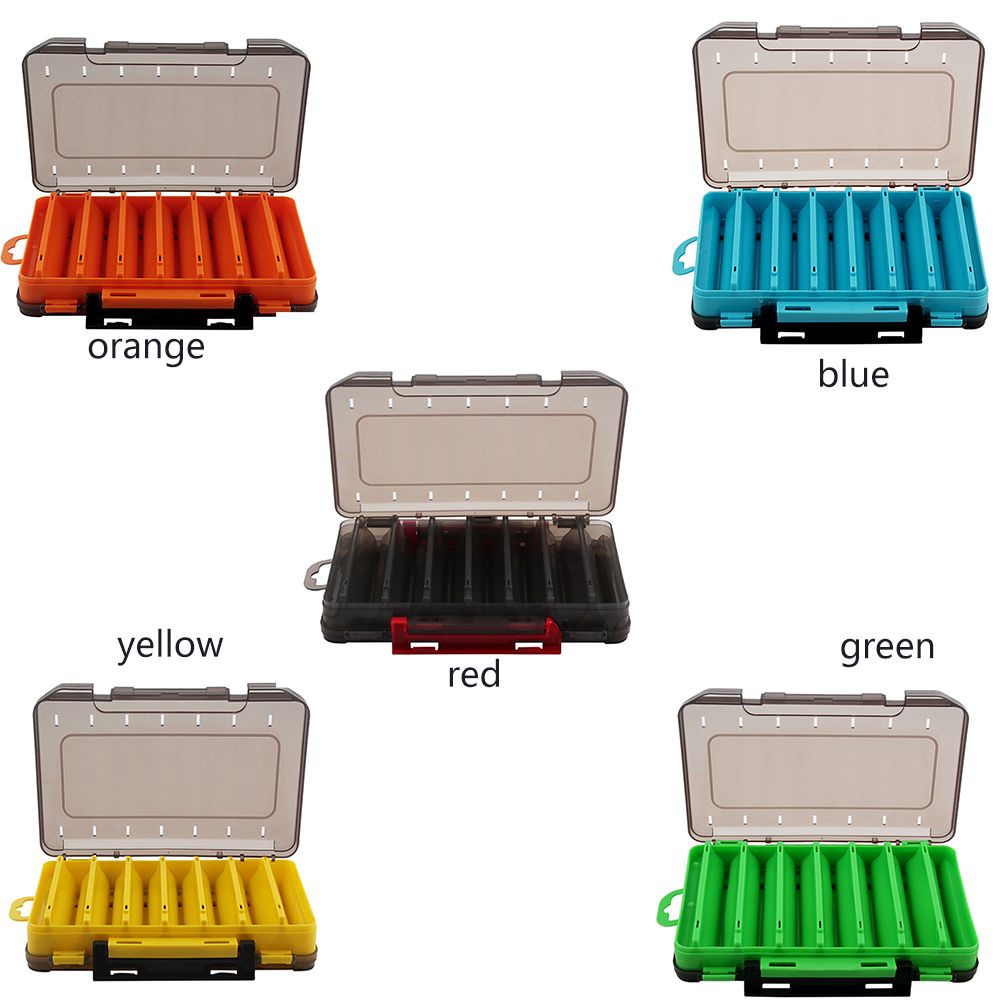 MUVAKO Hộp Đựng Mồi Câu Cá Hai Mặt 12 Ngăn Chống Thấm Nước Chất Lượng Cao