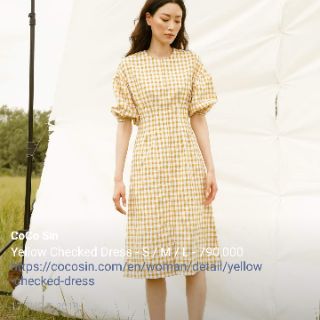 Đầm Cocosin Yellow Checked