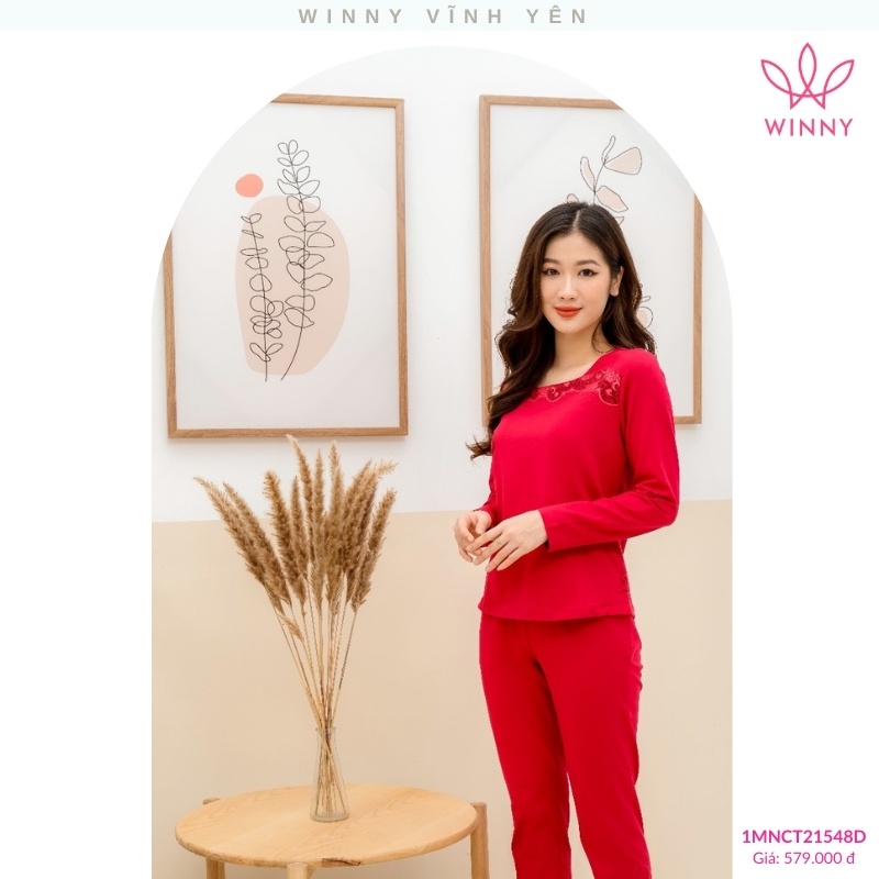 Bộ đồ cotton dài tay quần dài Winny - 1MNCT21548D