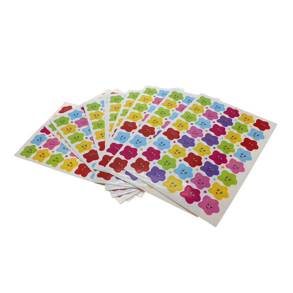 Set 10 Miếng Dán Trang Trí Hình Ngôi Sao Mặt Cười Đáng Yêu