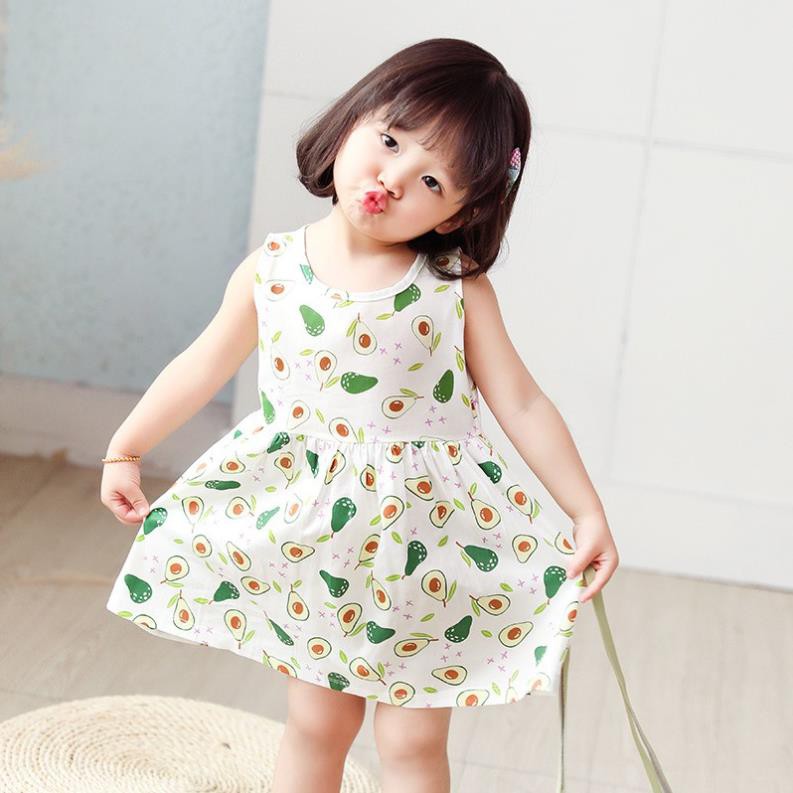 Váy cho bé gái mùa hè DINOKING Đầm trẻ em hoa nhí đẹp xinh dễ thương cho bé 1 - 8 tuổi VA05 👗 ༷