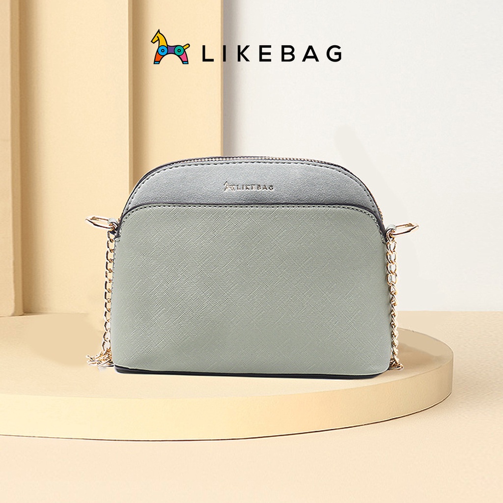 Túi nữ đeo chéo vai LIKEBAG dáng túi basic phối dây xích trẻ trung XK0519 - LIBAGI