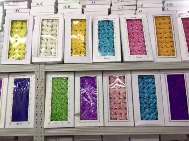 Hộp 50 hoa hồng sáp thơm Vĩnh cửu cao cấp 4 lớp