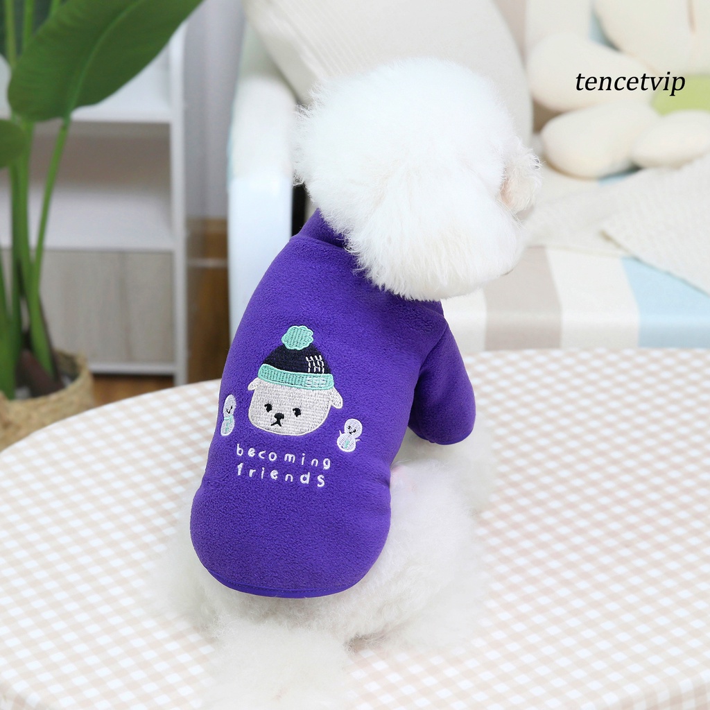 Áo nỉ giữ ấm họa tiết gấu hoạt hình dễ thương dành cho thú cưng