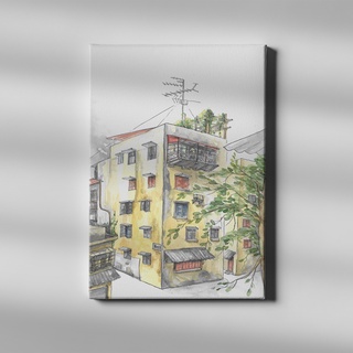 Tranh treo tường góc phố hà nội | soyn hn02