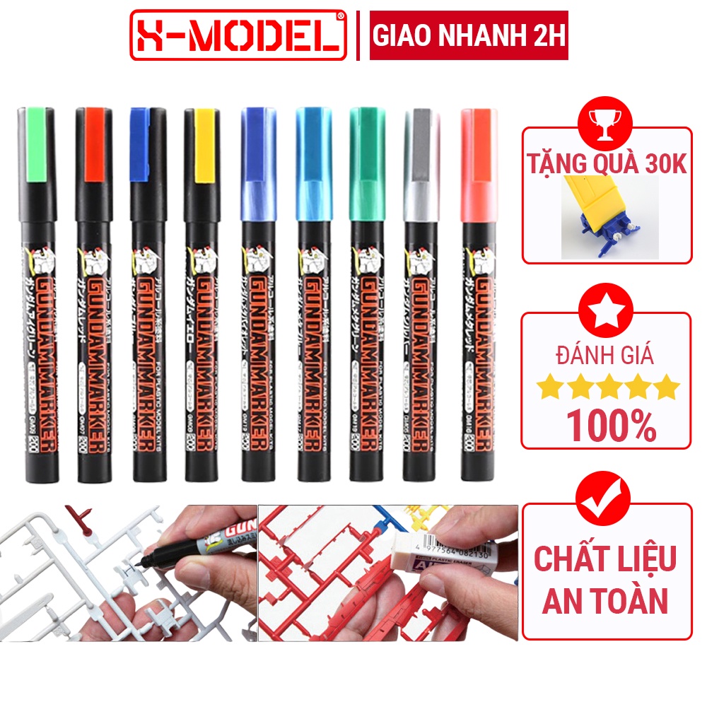 Dụng cụ mô hình Gundam Bút kẻ lằn Mr. HOBBY và bút tô Gundam Marker GM04 GM05 GM06 GM07 GM08 GM09 ... GM19 GM300 XMODEL