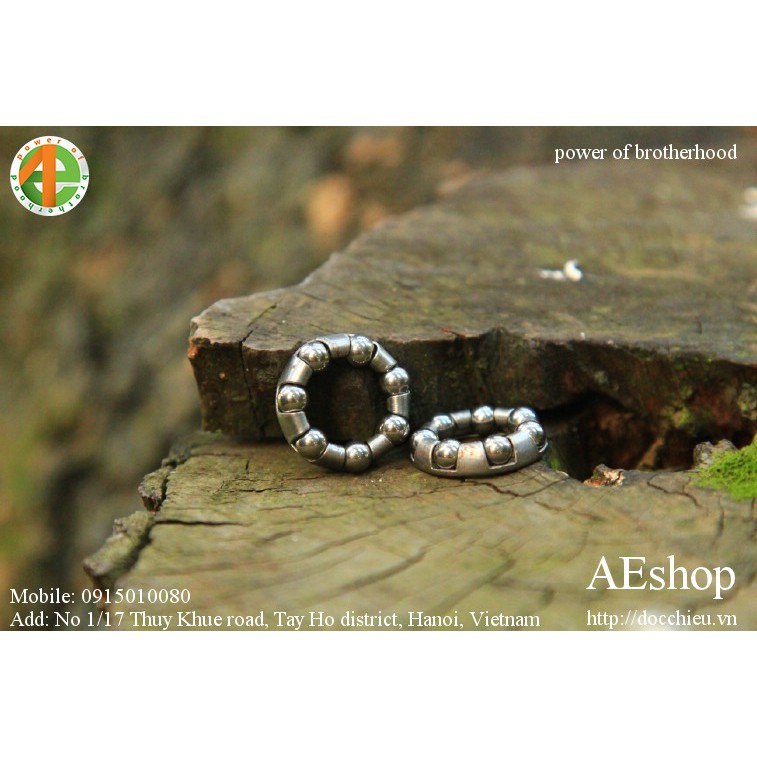 ổ bi xe đạp 7 viên đường kính dày 5mm đường kính trong 12mm đường kính ngoài 17mm