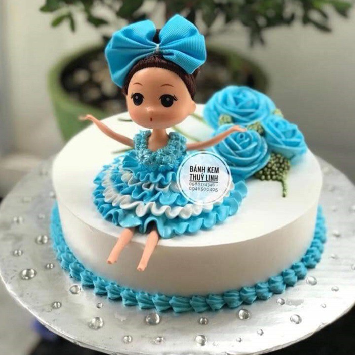 Búp bê trang trí bánh  búp bê Chipi tóc ngắn 18 cm