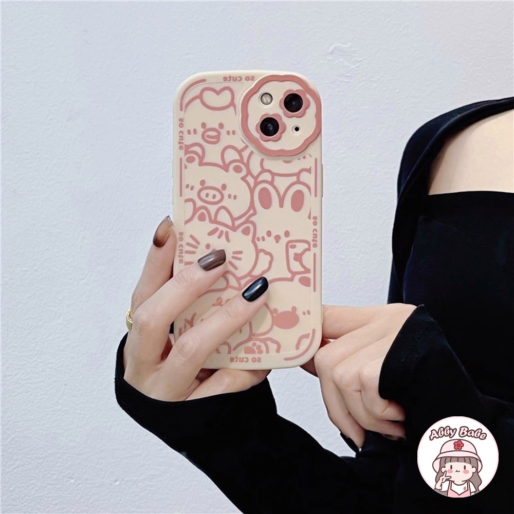 Ốp Điện Thoại TPU Mềm Trong Suốt Chống Sốc In Hình Sở Thú Hoạt Hình Đơn Giản Cho IP 13 12 11 Pro Max X XS XR 8 7 Plus