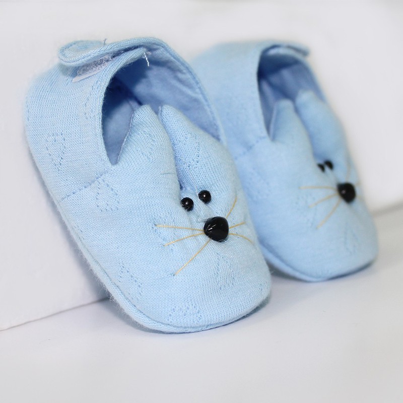 Giày vải sơ sinh Hello B&amp;B hình chuột có 3 size (tham khảo bảng size trước khi đặt mua hàng mẹ nhé)