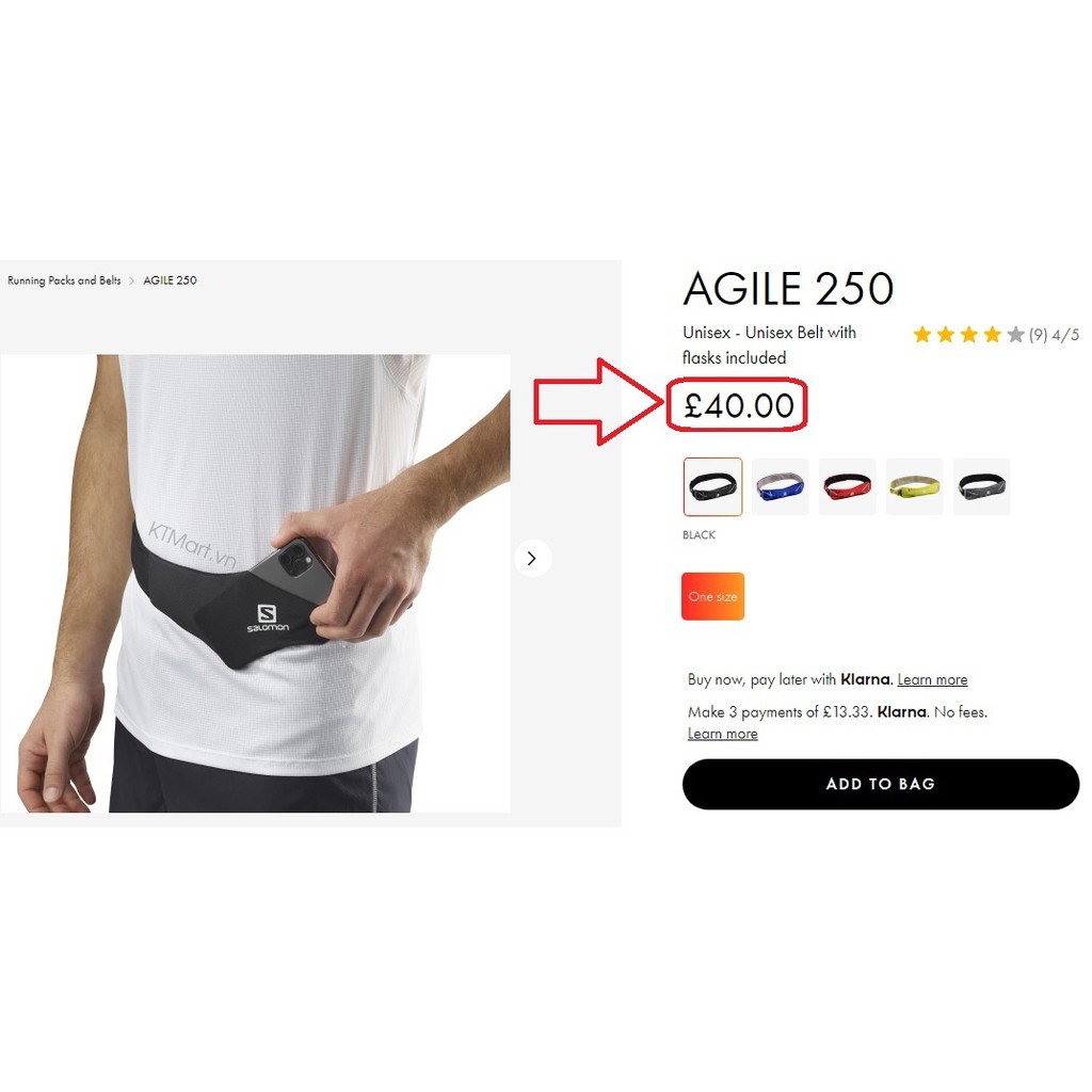 Đai chạy bộ Salomon Agile 250 Belt